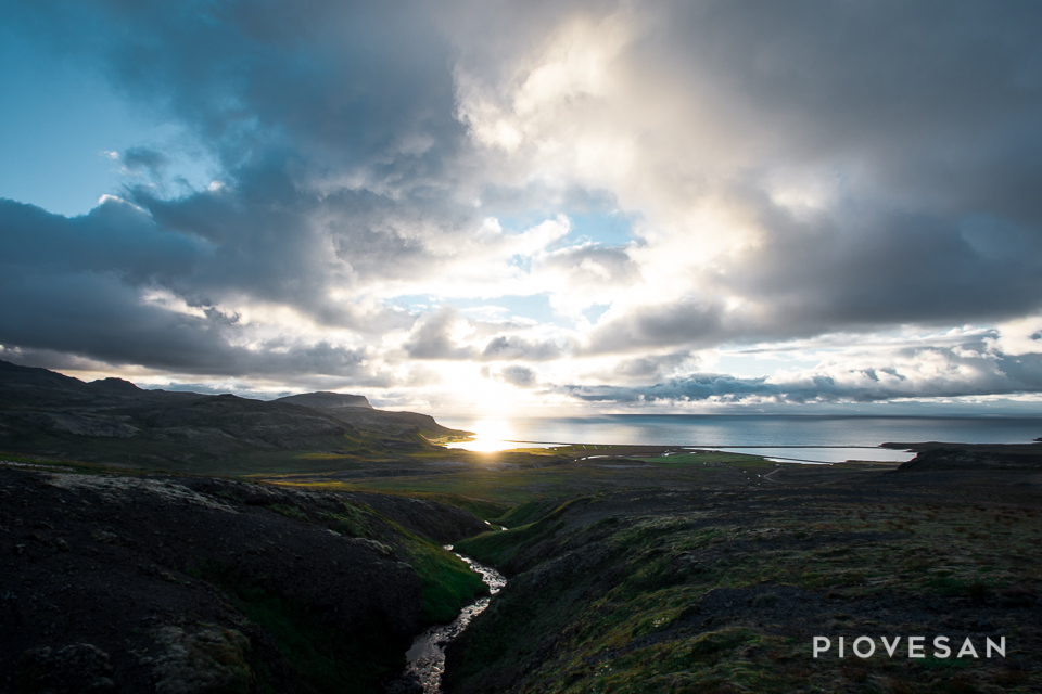 WestFjords Sunset at midnight